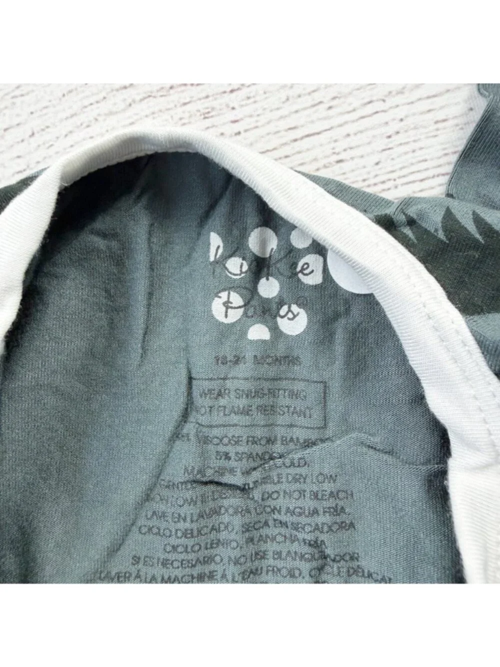 Kickee Pants Baby Footed Pajamas Zip Front Dog Tree Print Gray NWT 18-24 Months
